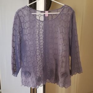 Gray boden sheer blouse gently used
